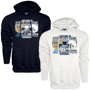 navy and white hooded sweatshirts Stripe Out Game UCLA vs PSU